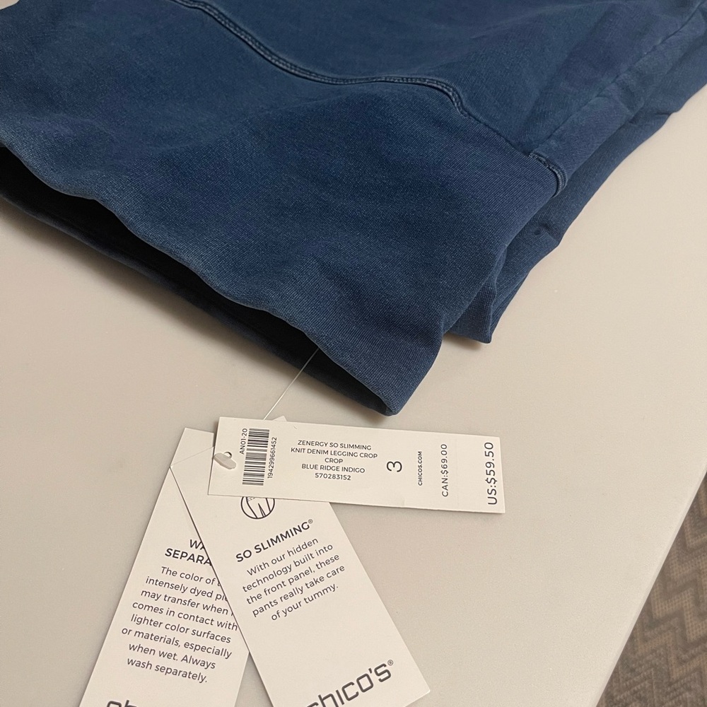 Chico’s Zenergy So Slimming Knit Denim Legging Crop